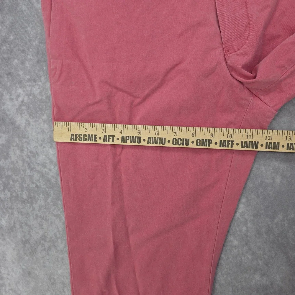 Polo Ralph Lauren Chino Pants Mens 34x34 Coral Pink Stretch Slim Fit Fits 36x34